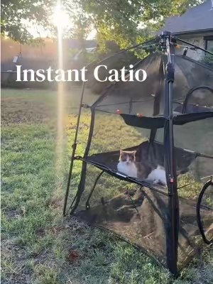 4-month update on our instant pop-up catio! 🐈 Still no rips, tears, or holes. It’s held up through wind and weather, and we’re honestly impressed with how well it’s lasted. If you’ve been thinking about getting your cat a safe way to enjoy the outdoors, I definitely recommend this one! #catoftiktok #catio #catlover #catenrichment #tiktokshop 