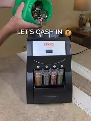If you've got a jar full of loose change, this makes cashing it in a whole lot easier. Just add your own coin wrappers, let it sort your pennies, nickels, dimes, and quarters, then take the rolls straight to the bank. #coins #coincollector #moneysaving #moneysavingtips #tiktokshop 