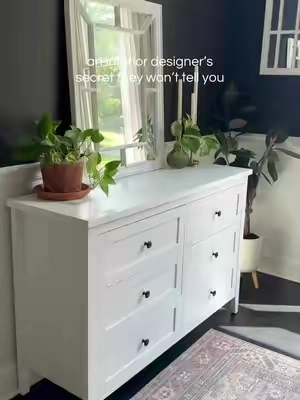 This dresser is everything. Such a beautiful quality and no, it doesn’t have to be in the bedroom. This is in my dining room and it looks so good! #diningroom #decor #dresser 
