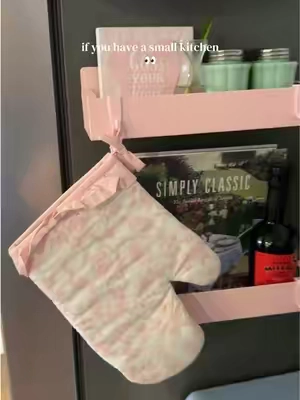 This cleared up sooo much counter space for me! I’m obsessed #kitchenstorage #smallkitchenhack #pinkaesthetic #cozykitchen #kitchenorganization 