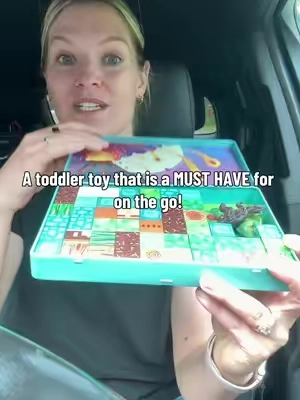 My toddler LOVES this toy! It is so perfect for on the go play since everything fits right in the case!  #dinosaurtoys #toddlertoys #traveltoys #magneticcubes #giftsforkids @Hahaland 