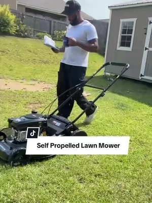 PowerSmart Self Propelled Gas lawnmower.  #tiktokshopsummersale 