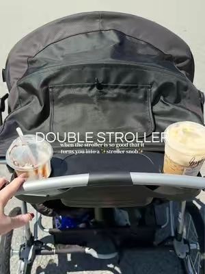 I fully support spending money on the things that make everyday mom life easier… especially when they look this good. 🤍✨ @Baby Trend  #momtok #mommusthaves #doublestroller #hotmomera #toddlermom 