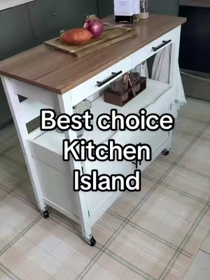 didn’t realize such a simple upgrade like a rolling kitchen island could make my small kitchen way more functional✨#smallkitchen #smallkitchenhacks #rollingkitchenisland #KitchenHacks #kitchendesign 