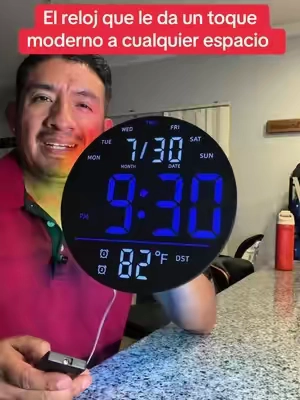 El reloj que le da un toque moderno a cualquier espacio #clock #wallclock #led 