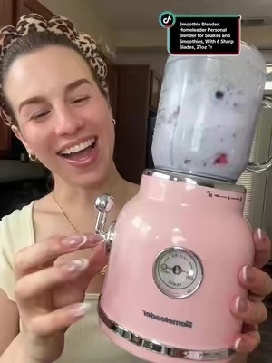Envío gratis!✅😍🩷✨te va a encantar !! Batidora de batidos, batidora personal Homeleader para batidos y batidos, con 6 cuchillas afiladas, taza y tapas de viaje de 21 oz, máquina rosa, licuadora de función Exprimidor #smoothieblender #smoothie #blender #juice #machinegirl 