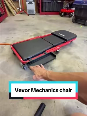 Vevor mechanics chair and creeper! Nicely priced and holds up to 300 lbs! #vevortools #mechanicschair #garagemusthaves #mechaniclife 