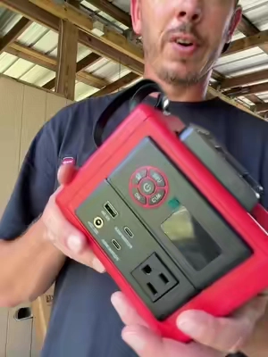 This portable power inverter is great to have during outages or to take camping to have a way to have Power at the campsite #powerinverter #campinggear #outdoorliving #poweroutage #generator 