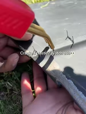 This repair cost way less 😅💵 #plasticwelder #plasticwelding #plasticrepair #diyrepair #moneysaving 