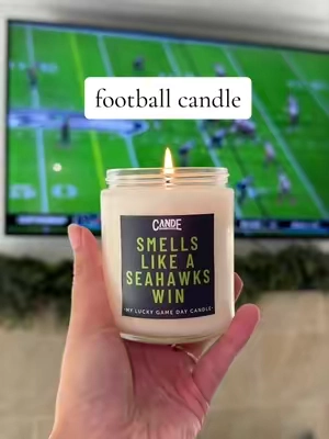 And it smells real gooood 😏 #footballtiktok #footballszn #footballgift #seahawks #mensgifts 