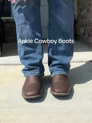 These might be my new favorite boots. They’ve got that classic western look without the tall shaft, so they’re easy to wear with jeans or even dressed up. Comfortable, versatile, and a whole lot easier to style than traditional cowboy boots. #IUV #WesternStyle #AnkleBoots #MensFashion #tiktokshopbacktoschool 