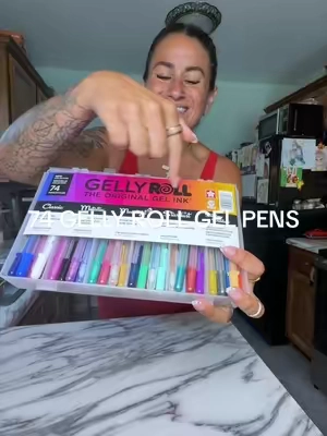 SAKURA Gelly Roll 74 Pen Gift Set ✨ five ink types in one case — Classic archival, Metallic, Moonlight opaque (writes white on black paper!), Stardust glitter, and Gold/Silver Shadow. Fine to bold tips for journaling, lettering, coloring, planners, and art. The gel pen set that does it all 🖊️ @Sakura of America Shop #gellyroll #gelpens #journalingsupplies #schoolsupplies 