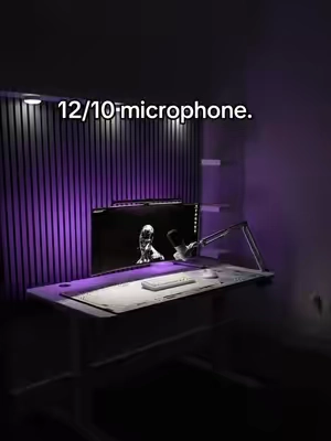 Such a clean looking mic. #mic #microphone #gamingmic #desk #pcgamingsetup 