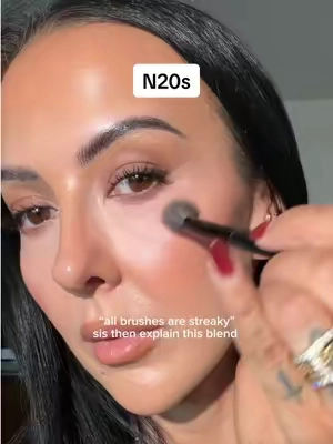 Introducing the N20s ☁️ Our whispiest concealer brush for the most natural, perfectly-diffused undereye 🖤 @Nikki La Rose  (Pro tip: the N20s is not only for concealer— use it to diffuse any formula of color corrector, eyeshadow, highlight, or setting powder.)  — #bkbeauty #concealerbrush #makeupbrushes #concealer #tiktokshopsummersale 