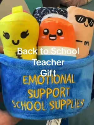 Free 3 day shipping-  Emotional Support School Supplies Plush by Relatable - Cute Stuffed Animals and Squishy Toys, Fun Gift Ideas For All ages, and Your Favorite Teacher - Includes 5 Plushies with Carrying Basket #teachergift #backtoschool #stuffies #toy #teachersoftiktok 