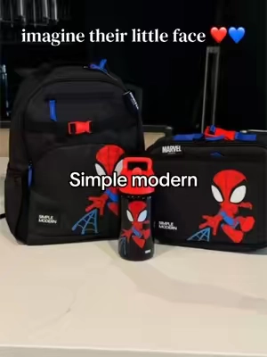 The Spidey phase deserves a matching set ❤️💙 @Simple Modern #backtoschool #spidey #preschoolmom #backtoschoolshopping #simplemodern 