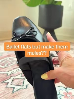 The perfect combo… ballet flats but a mule style! Love them! @Coutgo Fashion #balletflats #mulesforwomen #comfyflats #trendyfashion #affordablefashion 
