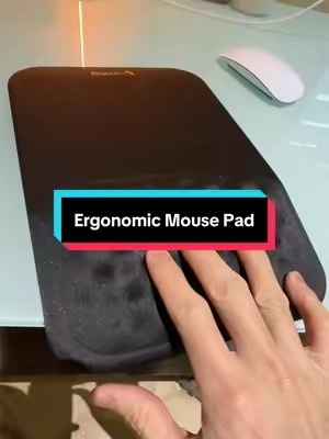 This ergonomic mouse pad with wrist support keeps you comfortable while you work, game, or browse.  #mousepad #mousepads #wristsupport #wristpain #TechGadgets 