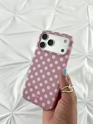 these pink polka dots are just too cute ☺️ @Velvet Caviar #velvetcaviar #phonecase #cutephonecases #pinkphonecase #tiktoksummersale