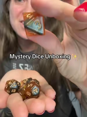 They’re so pretty!!!! Can’t wait to play with them 😍 #mysterydice #dndtiktok #dndtok #dicecollection 