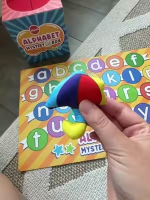 Mystery abc box game for learning letters and sounds #abc #game #mysterybox #prek #learningtoys 