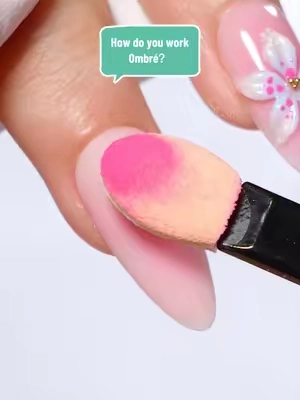 How do you work Ombré？ I used this nail powder kit to finish! 👉Check my shop to get yours! #melodysusie #nailart #nailsartvideos #ombrenails #naildesigns 