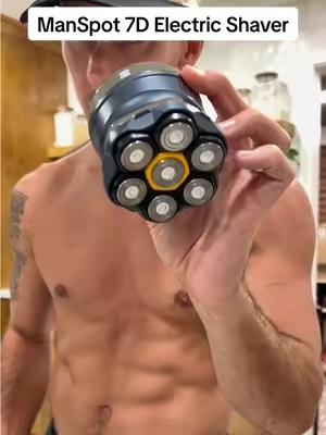 ManSpot 7D Waterproof Magnetic Electric Shaver #electricshaver #bodyshaver #bodyhair #headshaver #menshygiene 