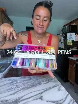 SAKURA Gelly Roll 74 Pen Gift Set ✨ five ink types in one case — Classic archival, Metallic, Moonlight opaque (writes white on black paper!), Stardust glitter, and Gold/Silver Shadow. Fine to bold tips for journaling, lettering, coloring, planners, and art. The gel pen set that does it all 🖊️ @Sakura of America Shop #gellyroll #schoolsupplies #journalingsupplies #gelpens #backtoschoolshopping 
