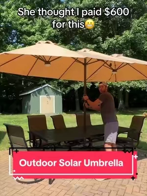 The quality for the price is actually insane 🤯⛱️ #shade #umbrella #patiofurniture #tiktokshopcreatorpicks #summermusthaves 