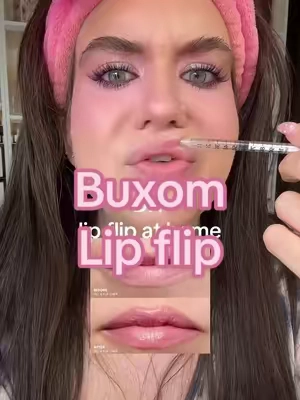 At home lip flip? 👀 #buxom #lipliner #plumpinglipgloss 