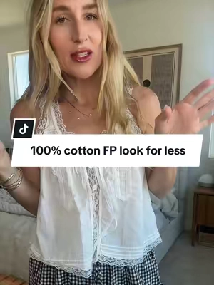 I’m 5’9”-140 wearing the medium. It’s 100% cotton and such a good look for less! #bohotop #lacetanktop #fplookforless #cottontop #tanktop 