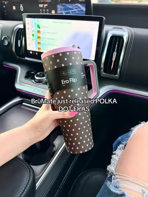 Bestie, the new limited-edition BrüMate Era Flip drop is giving retro polka-dot perfection 😭✨ The prints are adorable, but the real reason I love the Era Flip is that the covered straw flips down and locks, so you can toss it in your bag without immediately regretting your life choices 😂 It’s cup-holder friendly, dishwasher safe, and designed to keep drinks cold for 24+ hours. If you’ve been searching for a leakproof tumbler with a straw, 40 oz water bottle, limited-edition BrüMate, polka-dot tumbler, or cute water bottle for everyday use, this drop is such a fun one to grab before the prints disappear. 💕 #Brumate #BrumateEraFlip #EraFlip #LimitedEditionBrumate #PolkaDotTumbler     