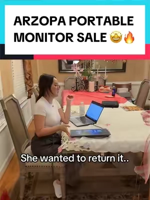 She wanted her money back for this #monitor #dualmonitor #portablemonitor #tiktokshopcreatorpicks #productivityhack 