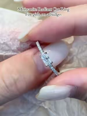 Moissanite Radiant Cut Ring 💍For girls on a budget💎✨#ring #moissanitering #moissanite #radiantcut #luxury #beautiful #nontarnishjewelry #delzzadjewelry #viral #giftideas #jewelry #waterproofjewelry #2026 #delzzad #TikTokShopSummerSale #diamond #diamondtester #GRA #affordable