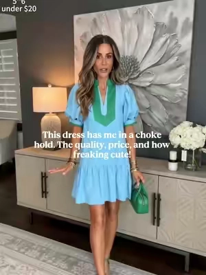Under $20, super cute and great value!#colorblockdress #summershortdress #budgetfits #tiktoksummersale #vacationoutfit 