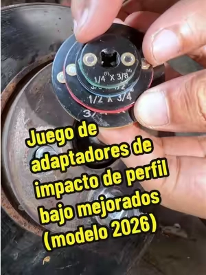 Si has puesto todo patas arriba buscando un dado de 10 mm y resulta que ni siquiera encaja en tu llave, ¿qué vas a hacer? ¡Deja de pelearte con dados que no encajan; tienes que ver esto! 🤯💥 ¡Ahora mismo el precio es increíble y el envío es gratis! Una herramienta muy práctica que habría usado muchísimas veces si la hubiera tenido antes. El juego definitivo de acero al cromo-molibdeno para espacios reducidos. 🏎️💨 ¡La herramienta de perfil bajo que le faltaba a tu garaje! 🛠️ ¡Deja de desperdiciar espacio con esos adaptadores antiguos y voluminosos! 😤 Juego de adaptadores de impacto de perfil bajo (versión mejorada 2026): kit de 4 adaptadores compactos para carraca (de 3/8" a 1/2", de 1/4" a 3/8", de 1/2" a 3/4" y de 3/4" a 1") para espacios estrechos.#tooltok #diymachining #automotiverepair #garagelifedoityourself #mechanicsoftiktok