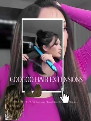 How to change your hair color without dying ur hair! GooGoo Seamless Clip in hair extensions 💇🏻‍♀️  #googoohairextensions #hairextensions #clipinextensions #googoohair 