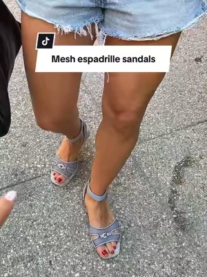 New Gorgeous mesh espadrille sandals from Vince Camuto with the Velcro ankle strap! Grab your color! #espadrillesandals #meshedpadrillesandals #anklestrapespadrilles #tiktokshopcreatorpicks #tiktokshopnewarrivals @HSN, Inc 