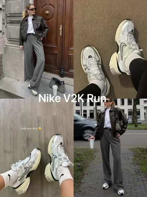 Nike v2k white 🤍 #flykicks #ttsneakerweek #tiktokshopsummersale #nike #womenshoes 