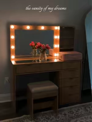 #flutedvanity #vanity #glasstopvanity #vanitymakeup #vanityorganization 