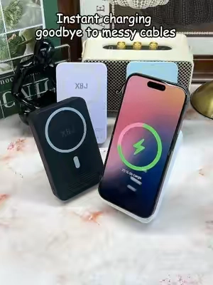 Amazing price, charge your phone without messy cables.#fyp #wirelesscharging #magneticpowerbank #phonecharger