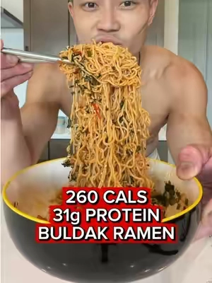 Protein BULDAK Ramen 260 Calories 31g Protein  @Healspot Food #buldakramen #proteinramen 