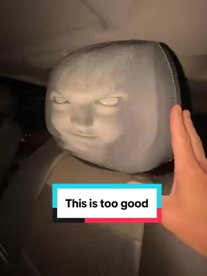 Funny Car Head Rest cover #ghosts #headrestcover #prank #caraccessories #tiktokshopsummersale 