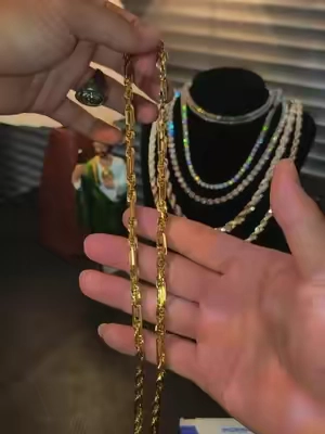 A movie-style rope chain is really this affordable on TikTok Shop?#14kgold #goldpendant #pendant #goldnecklace #holylegendjewelry 