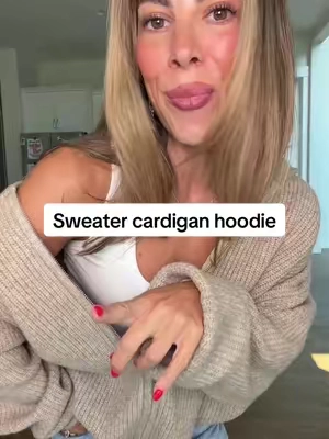 Such a good fall transition piece 🤎 #cardigan #sweater #fallsweater #tiktokshopsummmersale 