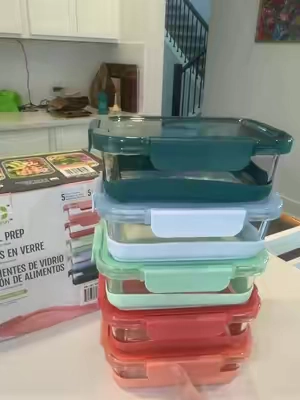 So glad I got mine before back to school 😍 #glassfoodcontainer #glassfoodstorage #foodstorage #mealprep #nontoxicliving 