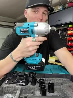 The older I get, the more I appreciate tools that save my back. 😅 Instead of wrestling with a breaker bar, I let the impact wrench do the hard work. It’s powerful, cordless, and makes everything from tire rotations to suspension work so much easier. #tiktokshop #tiktokshopfinds #powertools #garage #DIY