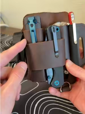 Belt sheath for everyday carry’s. #edc #mensbelt #everydaycarry #multitool #tiktokshopsummersale 