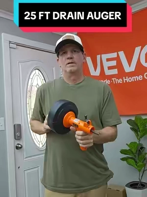 VEVOR 25 FT MANUAL DRAIN AUGER OR PLUMBING SNAKE, DRILL ATTACHMENT ON BACK, DRAIN CLOG REMOVER FOR BATHROOM SINK, BATHTUB, KITCHEN SINK. #drainauger #plumbing #drainclogremover #tiktokshopcreatorpicks #tiktokshopsummersale @Haidee_Collab @VEVOR Store @CreatorCollab_Mabel 