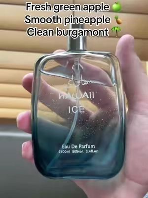Hawaii ice, a fresh but also fruity and clean sweet smelling fragrance.#budgetfragrance #creatorsearchinsights #unisexfragrance #smellgood #summerfragrance 